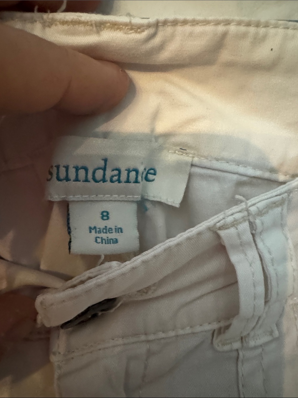 Sundance Cream Straight-Leg Pants with Blue and Pink Floral Embroidery - Picture 2 of 6